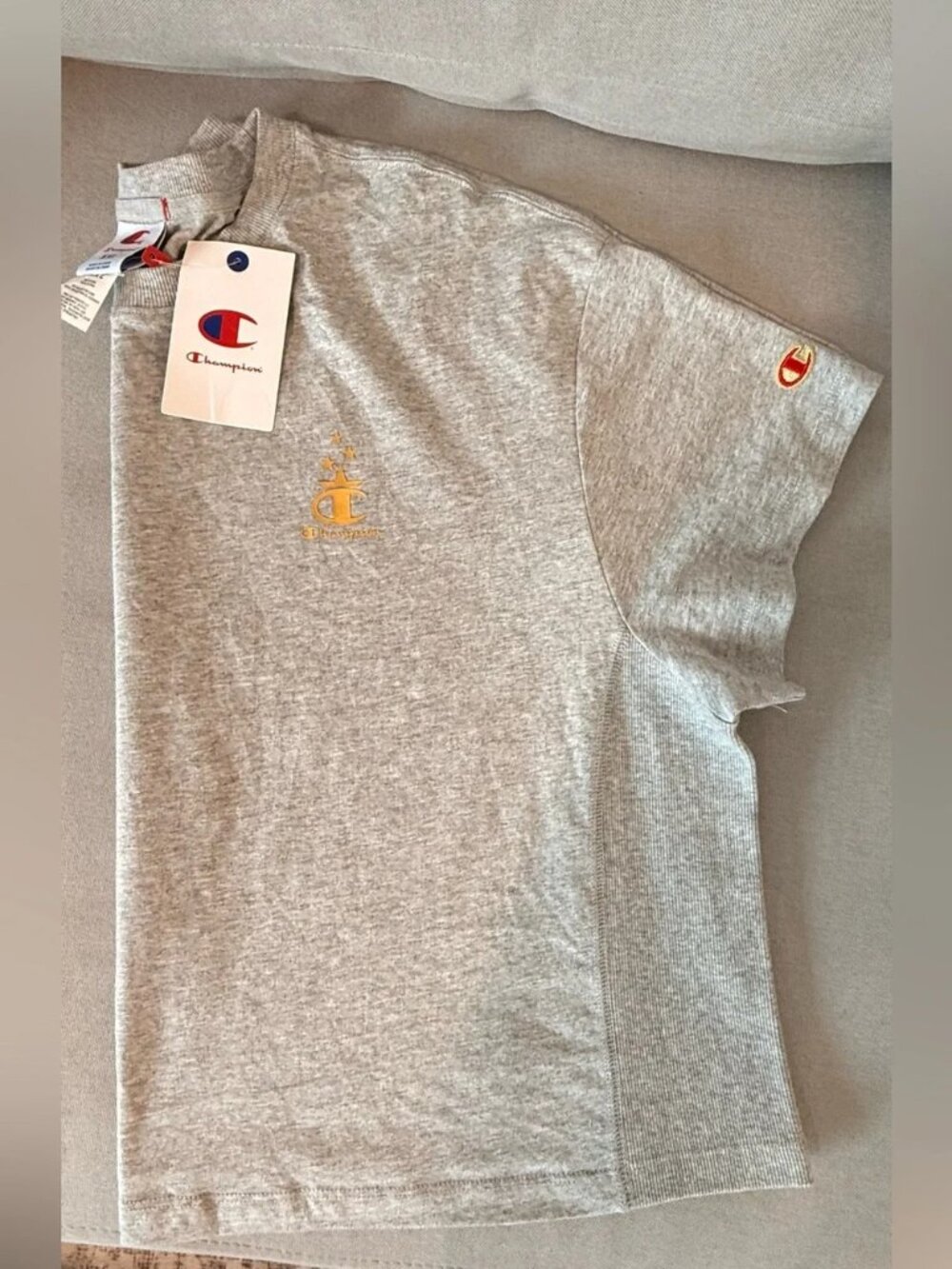 Champion Women's Gray Logo T-Shirt XXL Plus Size Premium Sportswear Tee NWT - Picture 7 of 8